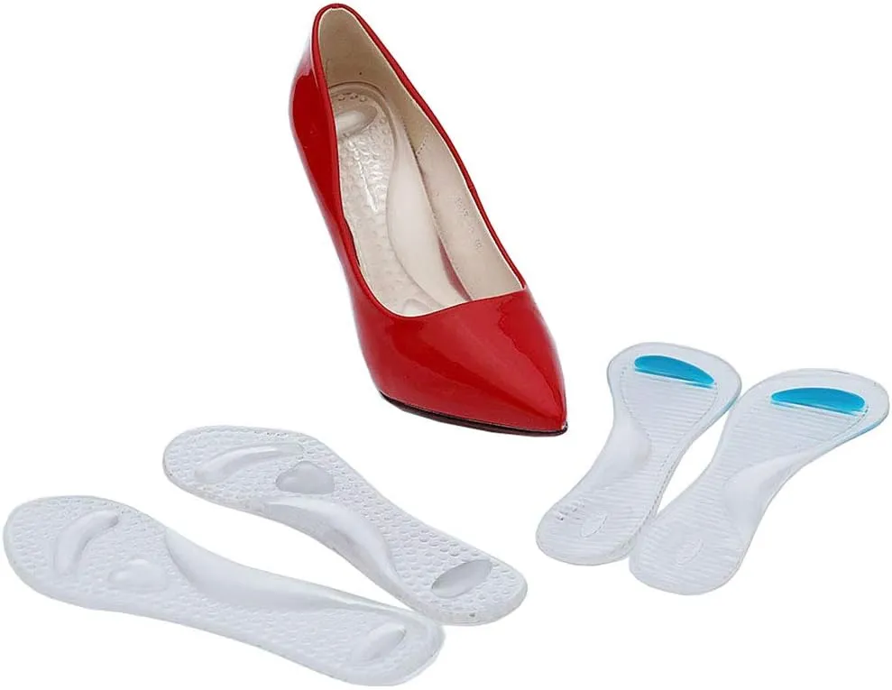 High Heel Cushion Inserts Women,Gel Insoles Women Ball of Foot Inserts for Sandals,Silicone Cushion Shoe Insoles,Women Insoles High Arch,Arch Support Shoe Insert Flat Feet Ladies,Pump Inserts