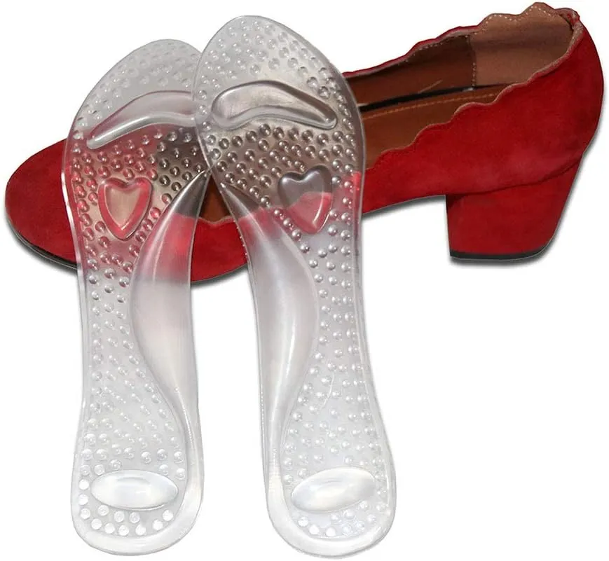 High Heel Cushion Inserts Women,Gel Insoles Women Ball of Foot Inserts for Sandals,Silicone Cushion Shoe Insoles,Women Insoles High Arch,Arch Support Shoe Insert Flat Feet Ladies,Pump Inserts