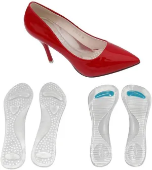 High Heel Cushion Inserts Women,Gel Insoles Women Ball of Foot Inserts for Sandals,Silicone Cushion Shoe Insoles,Women Insoles High Arch,Arch Support Shoe Insert Flat Feet Ladies,Pump Inserts