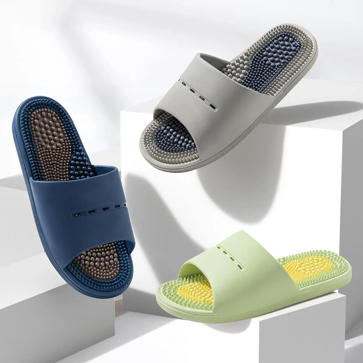 Home Slippers for Men Women Foot Relief Massage Non-Slip Water-Proof Quick Drying Sandals