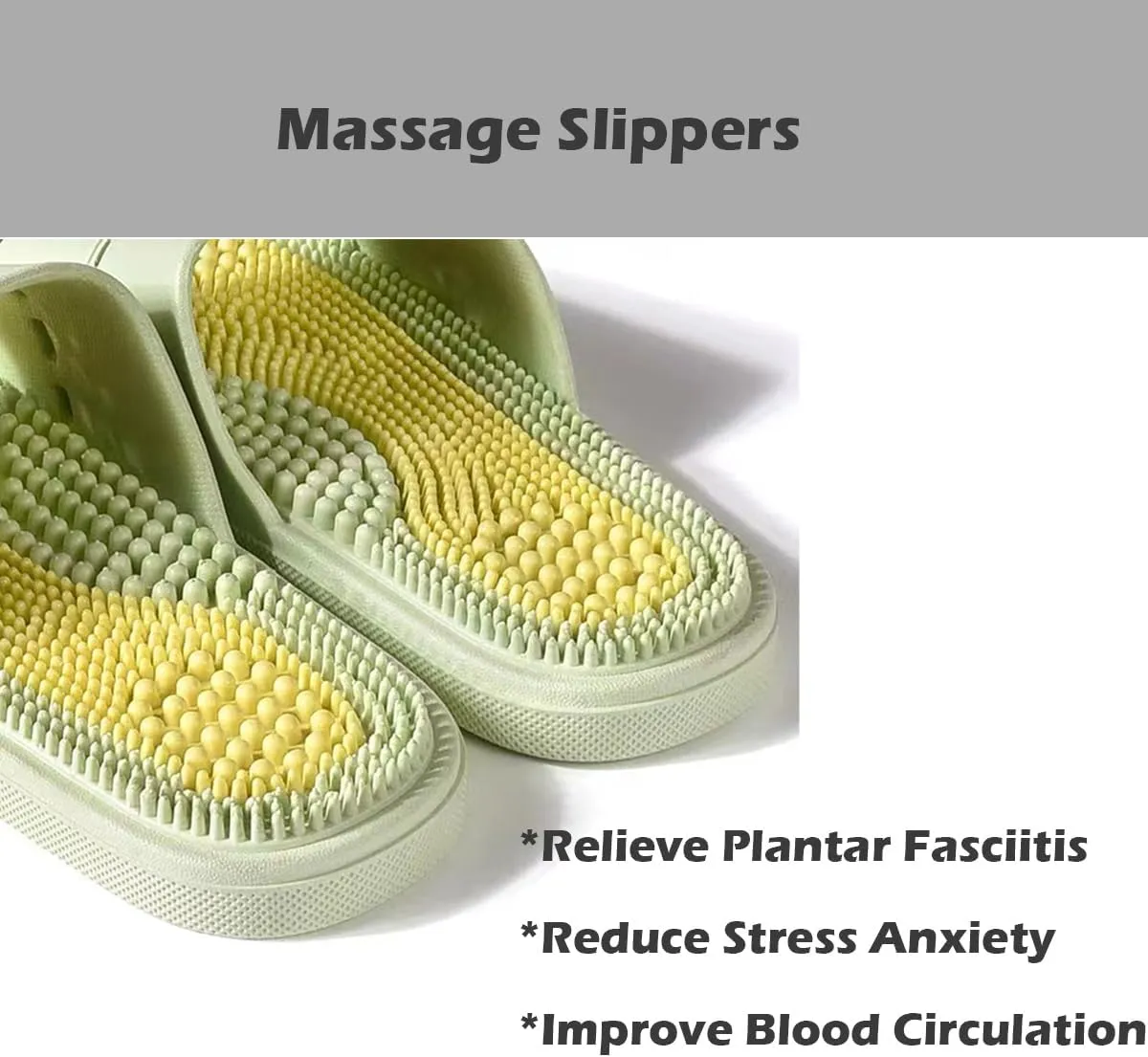 Home Slippers for Men Women Foot Relief Massage Non-Slip Water-Proof Quick Drying Sandals
