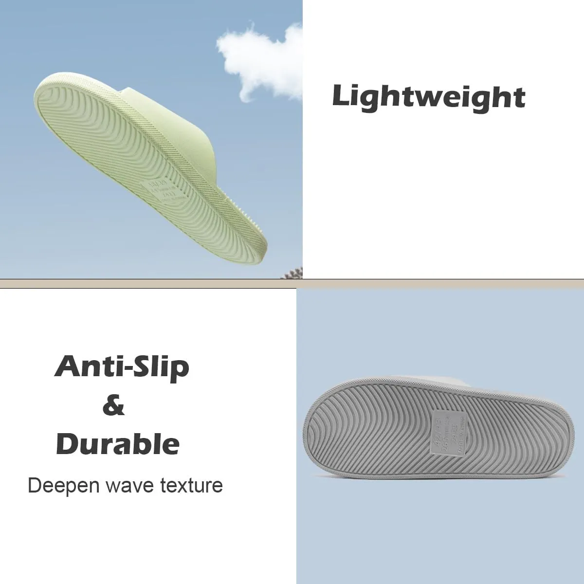 Home Slippers for Men Women Foot Relief Massage Non-Slip Water-Proof Quick Drying Sandals
