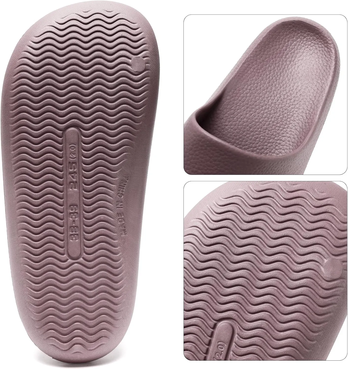 House Slides for Women Men, Quick Drying Shower Slippers, Waterproof Cloud Slides for Women Indoor, Soft Womens Slides Sandals Comfortable Arch Support