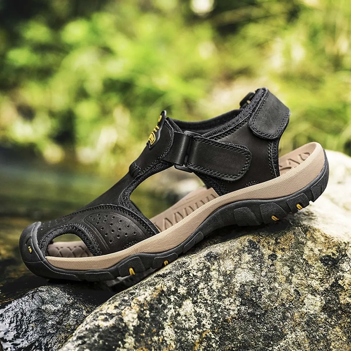 HYDLONGR Men's Women's Comfortable Outdoor Non-Slip Open-Toed Sports Sandals Wading Beach shoes Athletic Lightweight Hiking Sandals