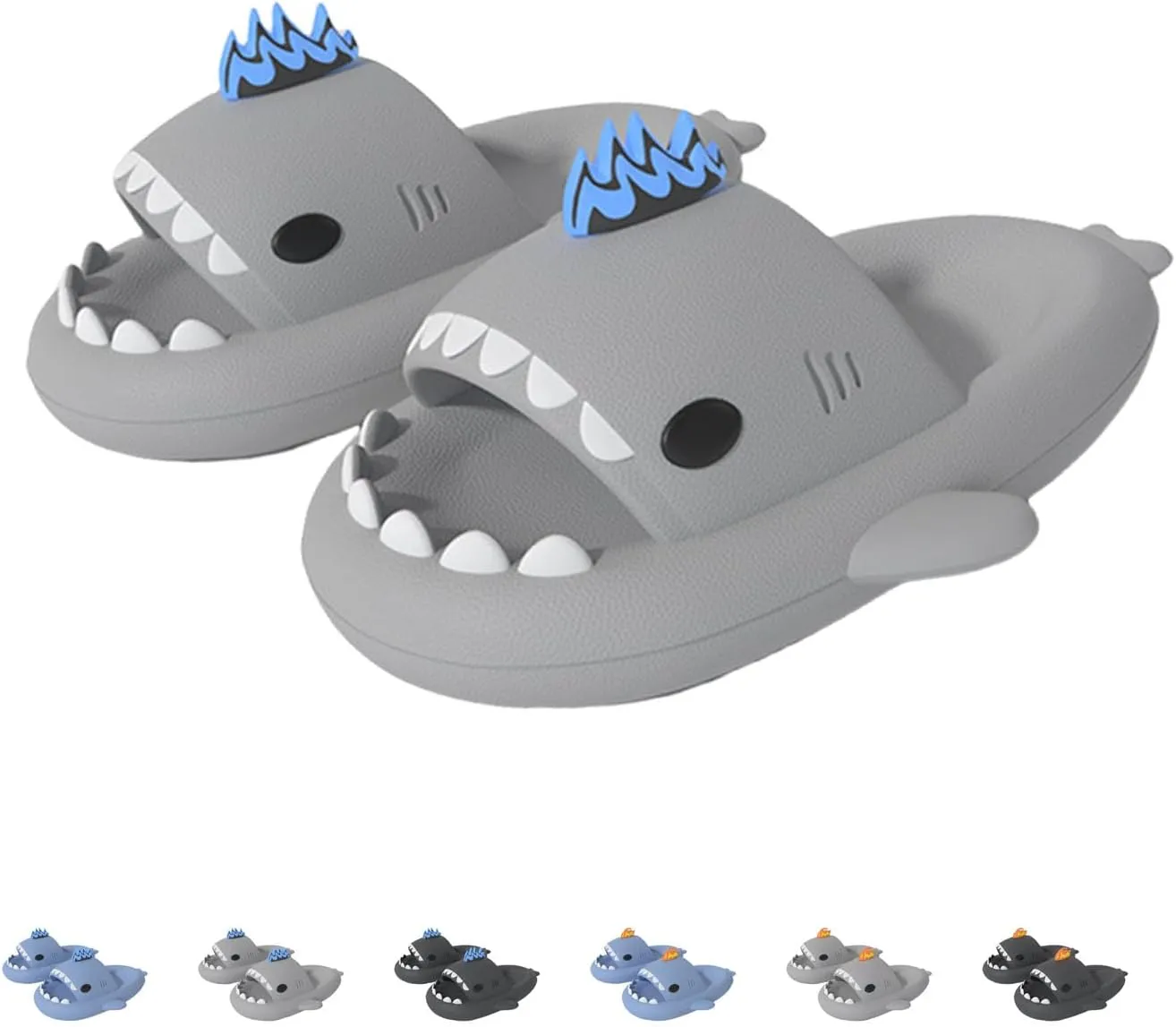 Ice Cream Shark Slides,Shark Slides Cloud Slippers,Anti-Slip Beach Pool Shower Shoes for Summer,Sandals For Women Men