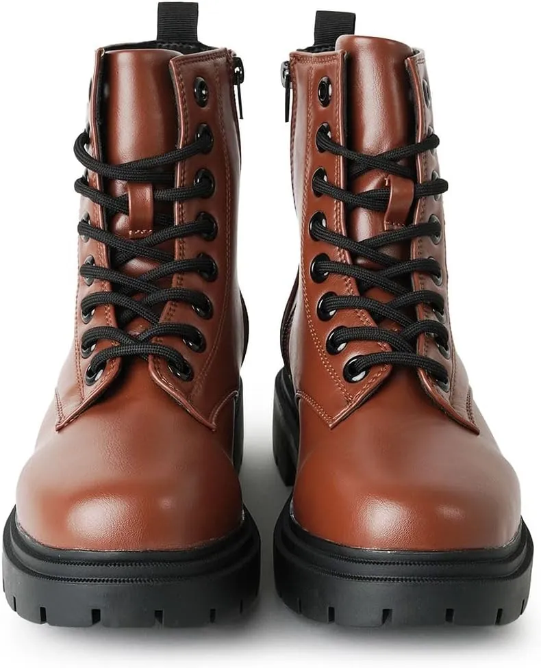 J. Adams Harley Combat Boot - Casual Outdoors Slip On Lace Up Ankle Bootie