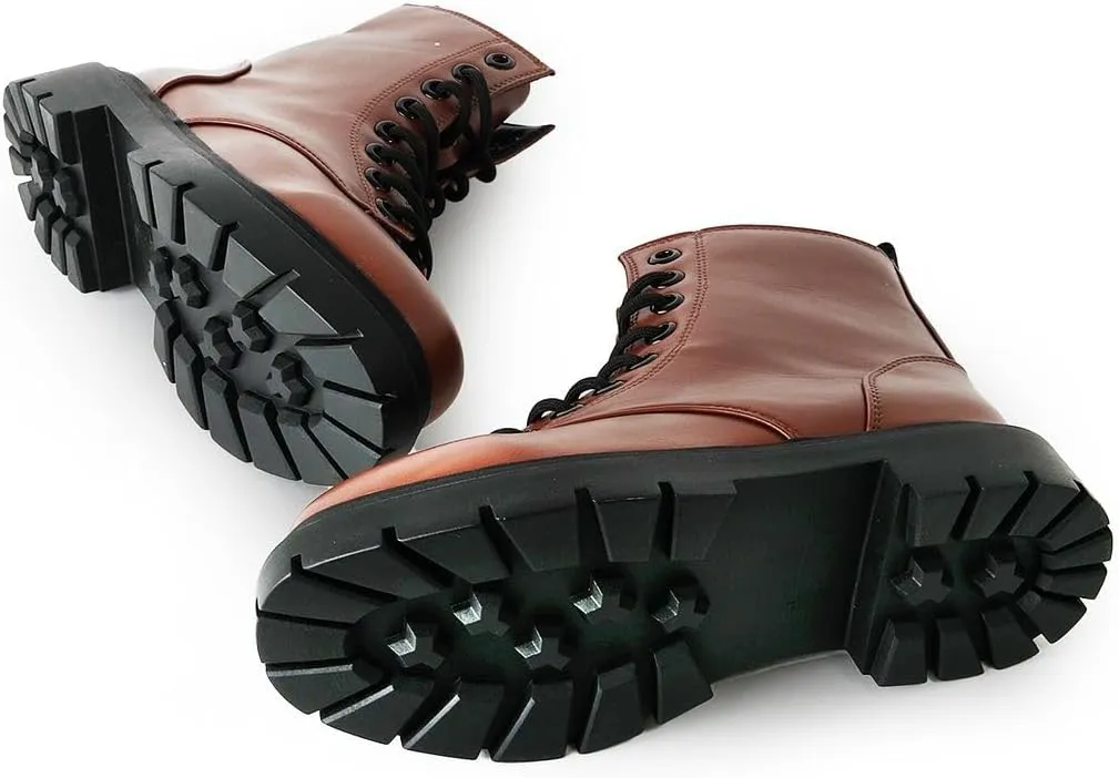 J. Adams Harley Combat Boot - Casual Outdoors Slip On Lace Up Ankle Bootie