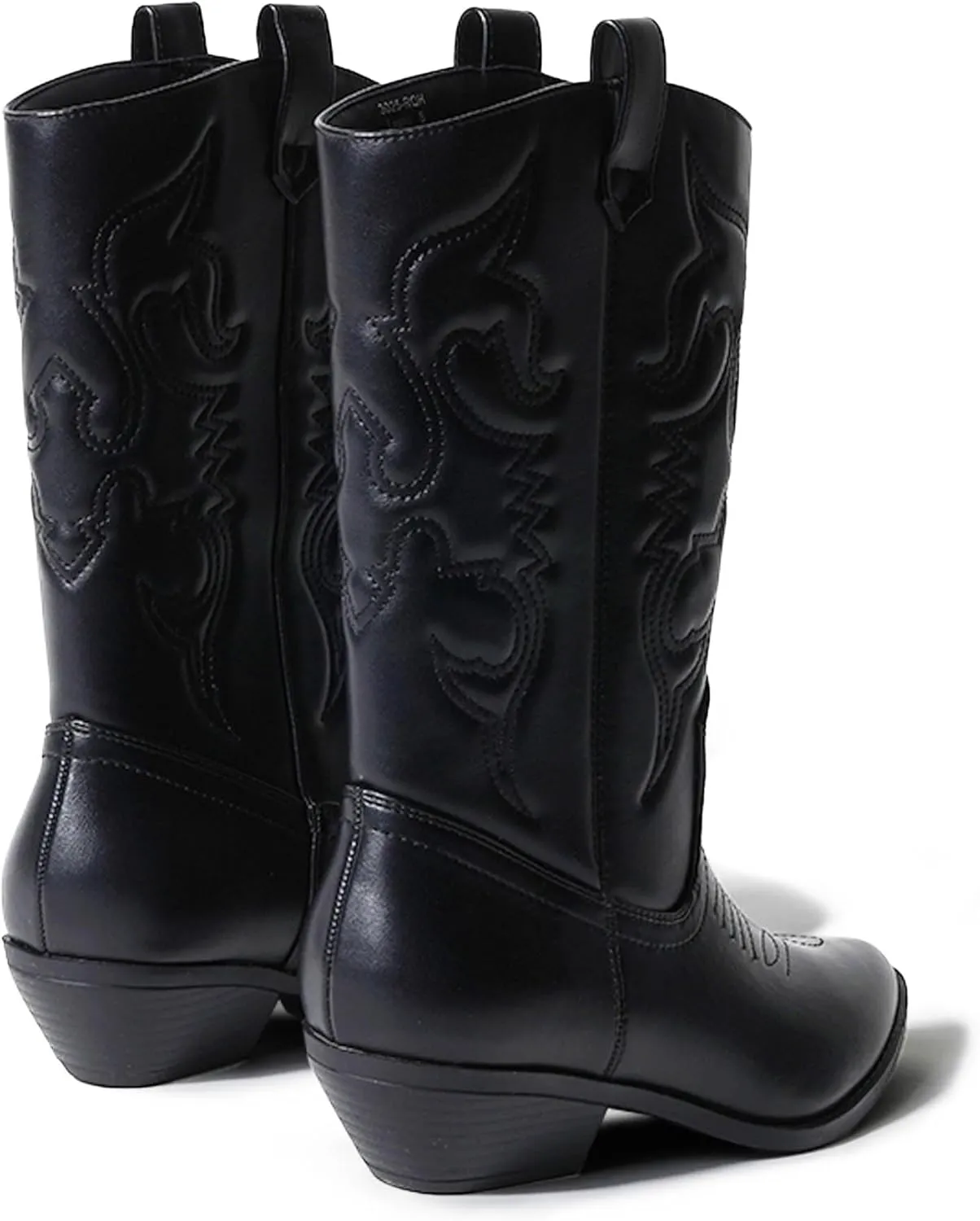 J. Adams Lasso Cowgirl Boots for Women - Mid Calf Low Heel Western Boot