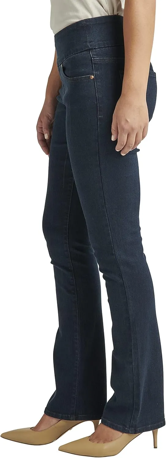 JAG Women's Petite Paley Mid Rise Bootcut Pull-on Jeans