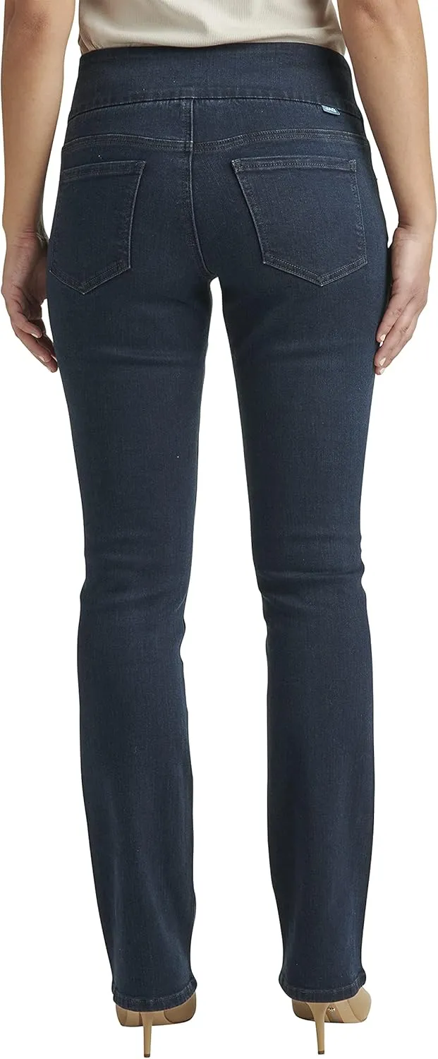 JAG Women's Petite Paley Mid Rise Bootcut Pull-on Jeans