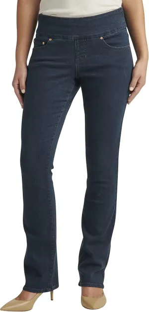 JAG Women's Petite Paley Mid Rise Bootcut Pull-on Jeans