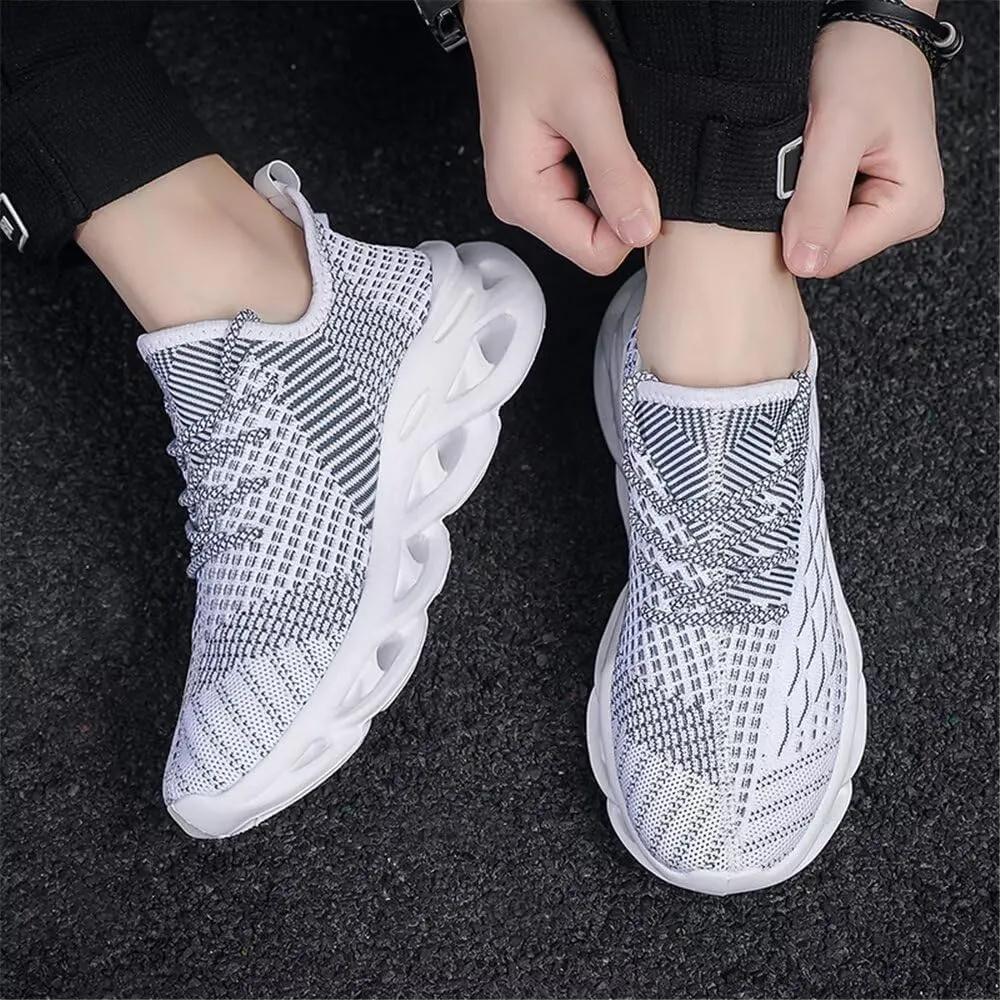 Jakcuz Plus Size Men's Lightweight Walking Shoes Mesh Fish Scale Pattern Fashion Sneakers