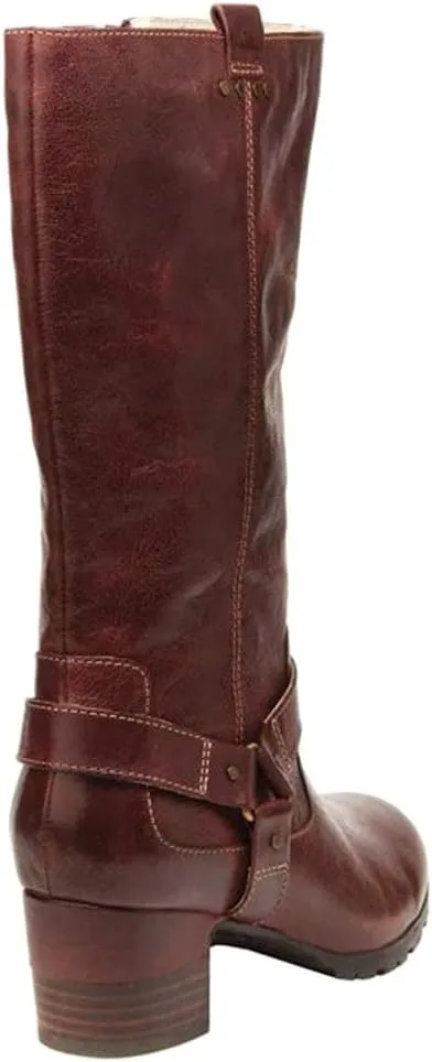 Jambu Womens Autumn Tall Zippered Casual Boots Mid Calf Mid Heel 2-3" - Black