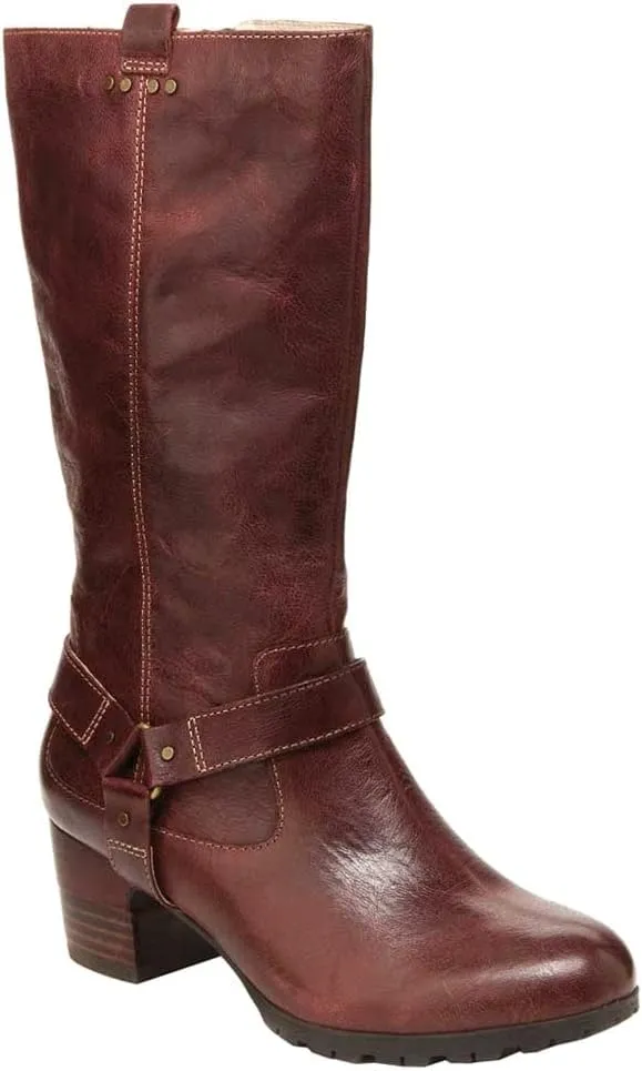 Jambu Womens Autumn Tall Zippered Casual Boots Mid Calf Mid Heel 2-3" - Black