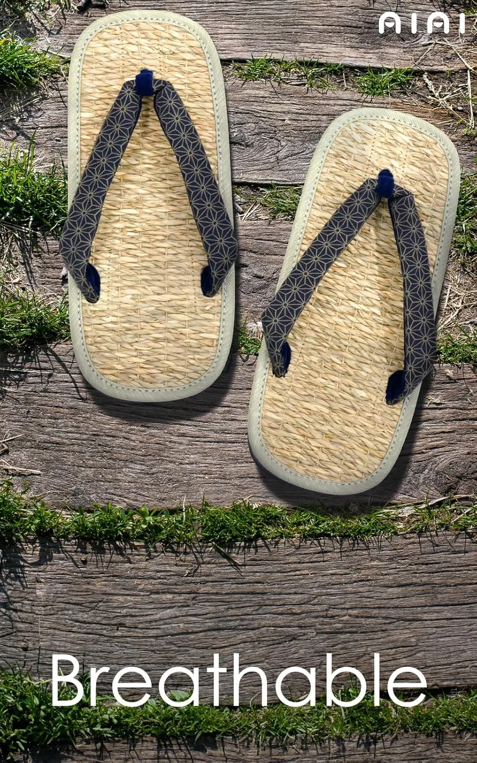 Japanese zouri sandals mushiro navy setta zori flip-flops costume house yard kendo [Made in Japan]