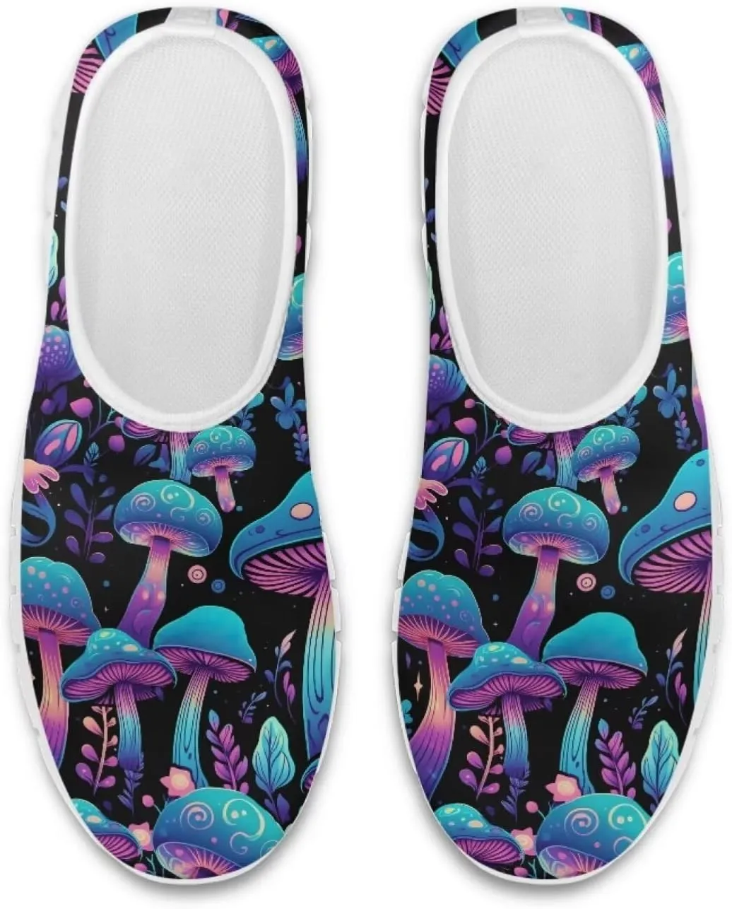 Jeiento Slip-On Loafers for Women Mushroom Walking Flat Shoes Anti-Skid Casual Shoes