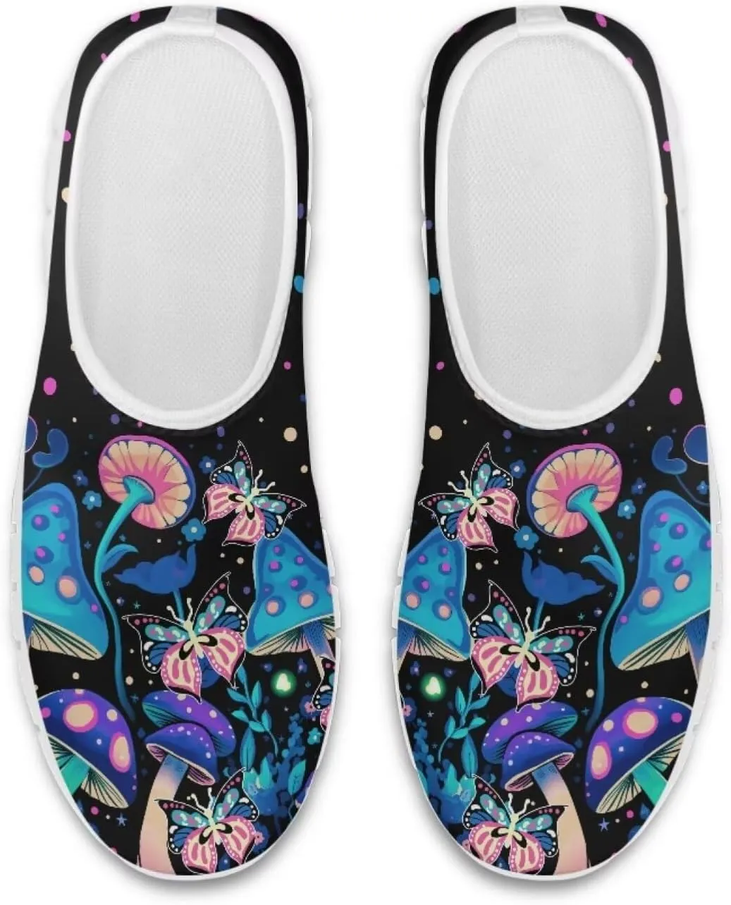 Jeiento Slip-On Loafers for Women Mushroom Walking Flat Shoes Anti-Skid Casual Shoes