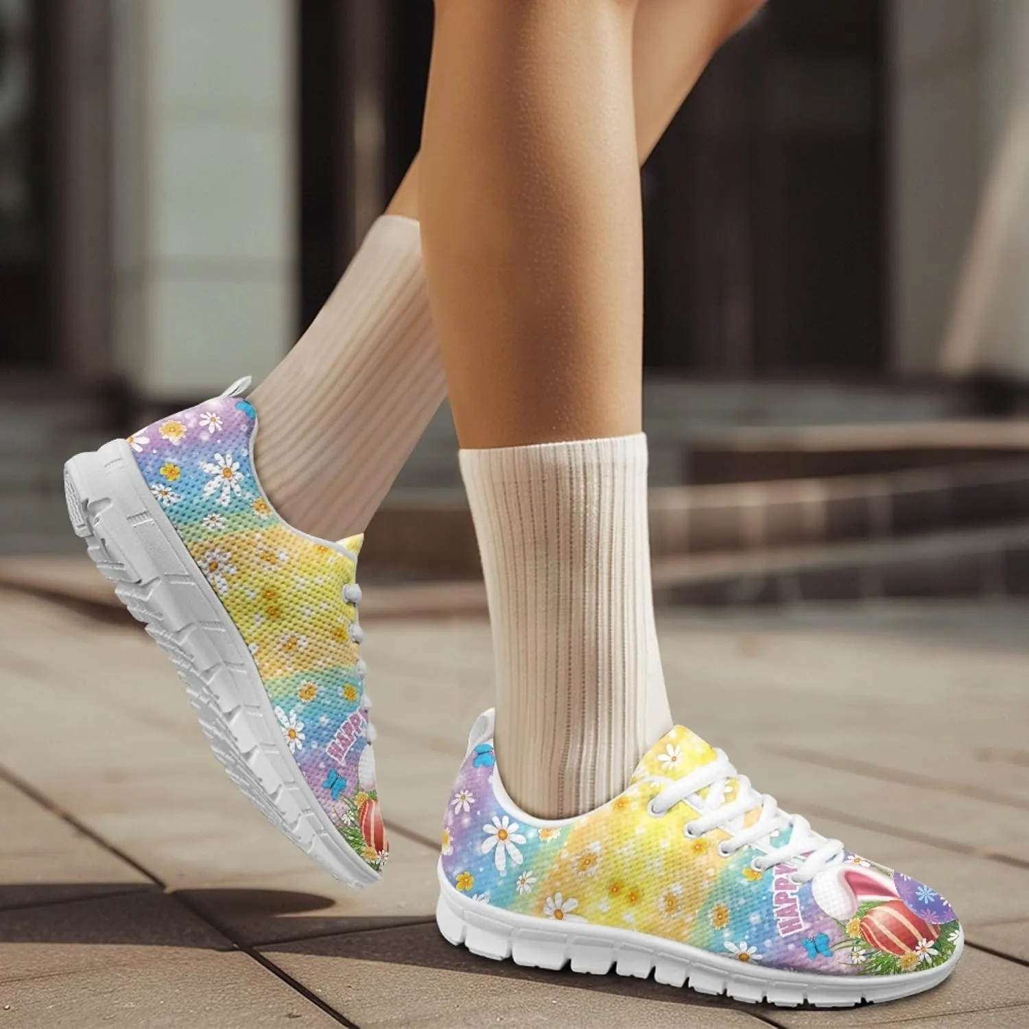 Jeiento Women Trainers Sports Running Shoes Causal Travel Walking Flat Shoe Lace-up Breathable for Lady Teenager Girls