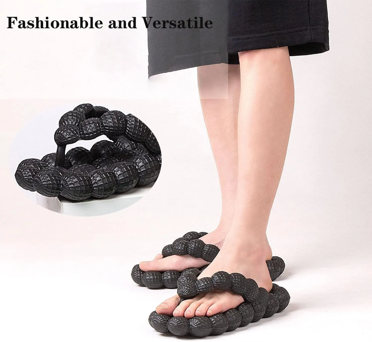 Jfxgjuv Bubble Flip Flops for Women Men Spa Massage Non-Slip Shower Super Soft EVA Indoor Outdoor Slippers Bubble Sandals