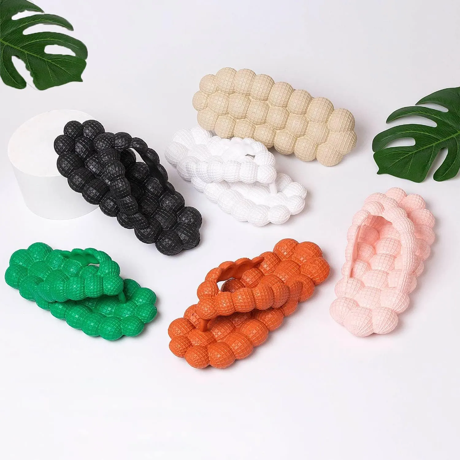 Jfxgjuv Bubble Flip Flops for Women Men Spa Massage Non-Slip Shower Super Soft EVA Indoor Outdoor Slippers Bubble Sandals