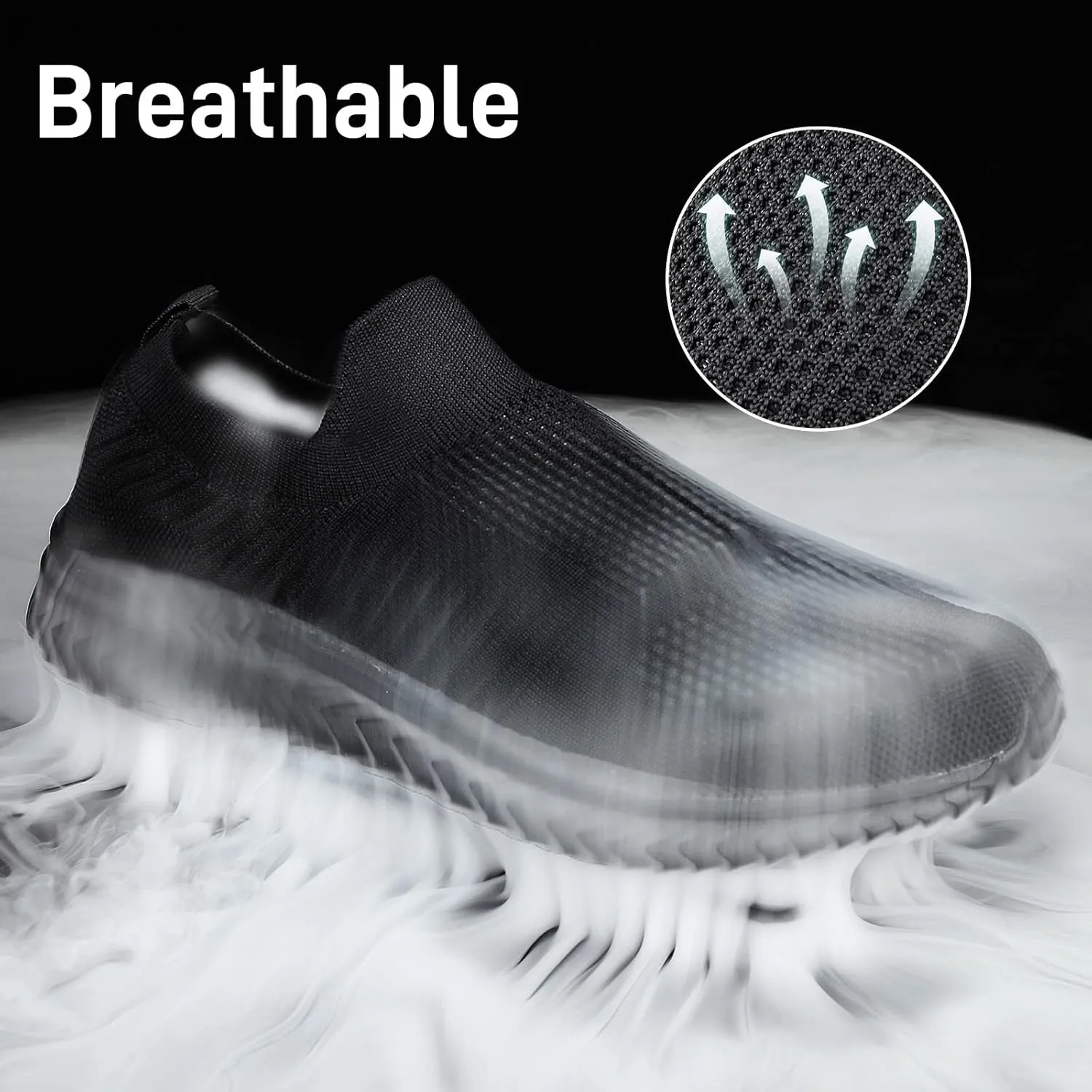 JIAFO Mens Shoes Walking Shoes for Men Mens Slip On Shoes Sneakers for Men, Casual Athletic Running, Lightweight Breathable Mesh Knit