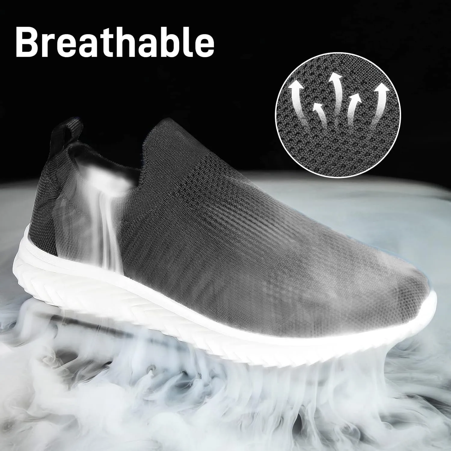 JIAFO Mens Shoes Walking Shoes for Men Mens Slip On Shoes Sneakers for Men, Casual Athletic Running, Lightweight Breathable Mesh Knit