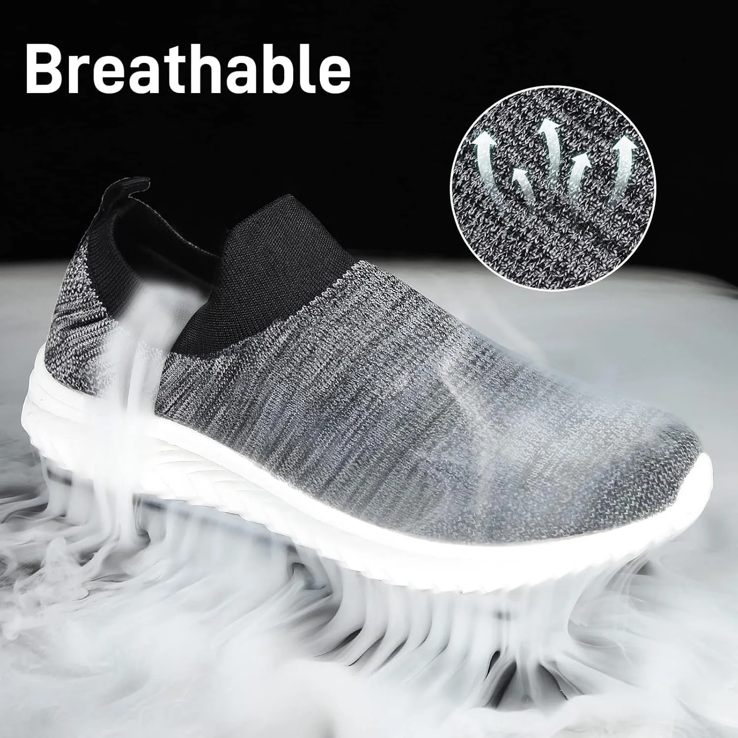 JIAFO Mens Shoes Walking Shoes for Men Mens Slip On Shoes Sneakers for Men, Casual Athletic Running, Lightweight Breathable Mesh Knit