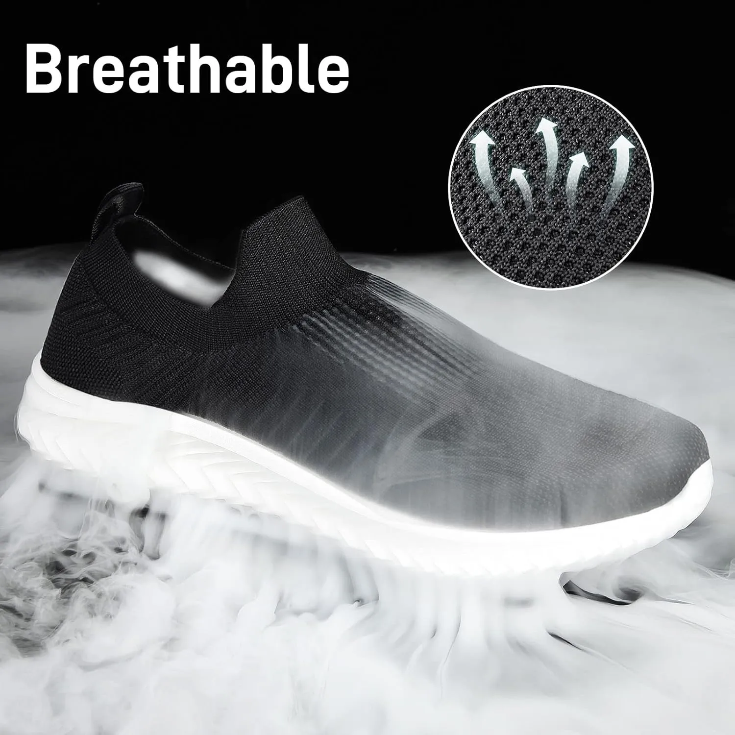 JIAFO Mens Shoes Walking Shoes for Men Mens Slip On Shoes Sneakers for Men, Casual Athletic Running, Lightweight Breathable Mesh Knit