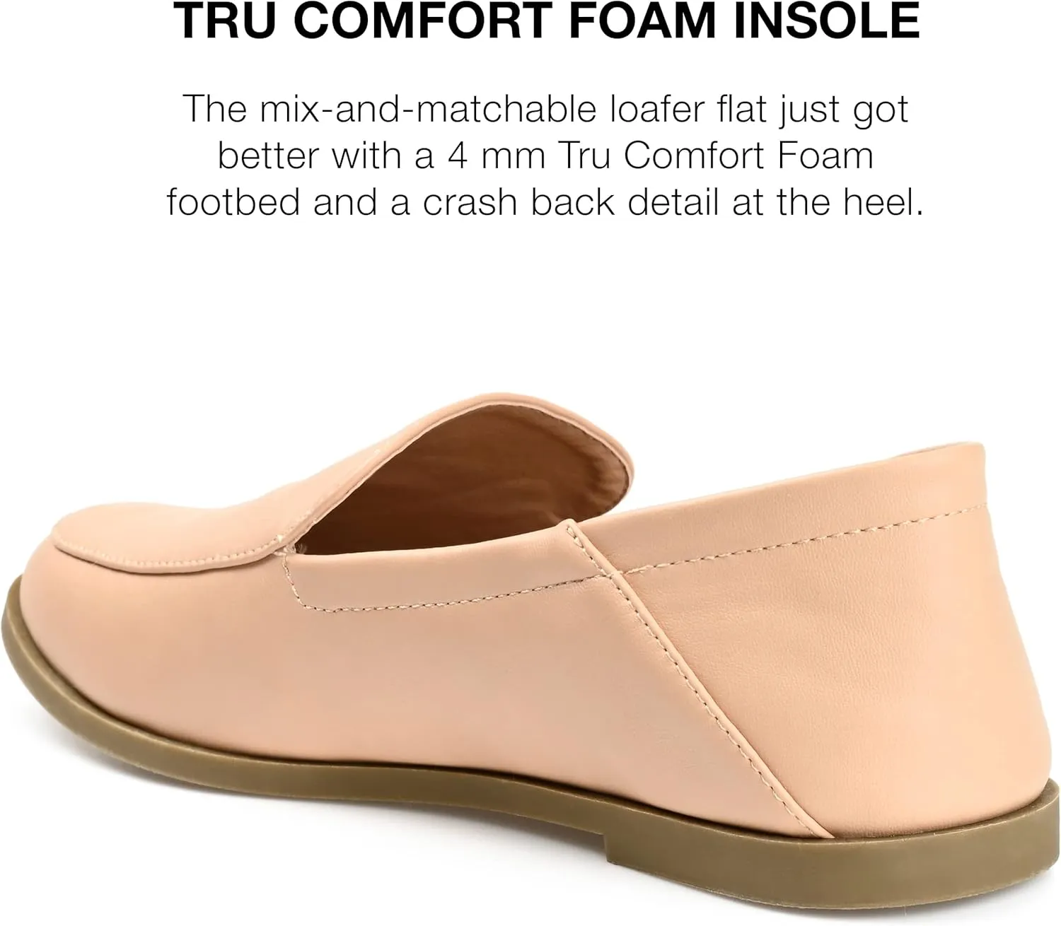 Journee Collection Womens Leather Flat Loafers