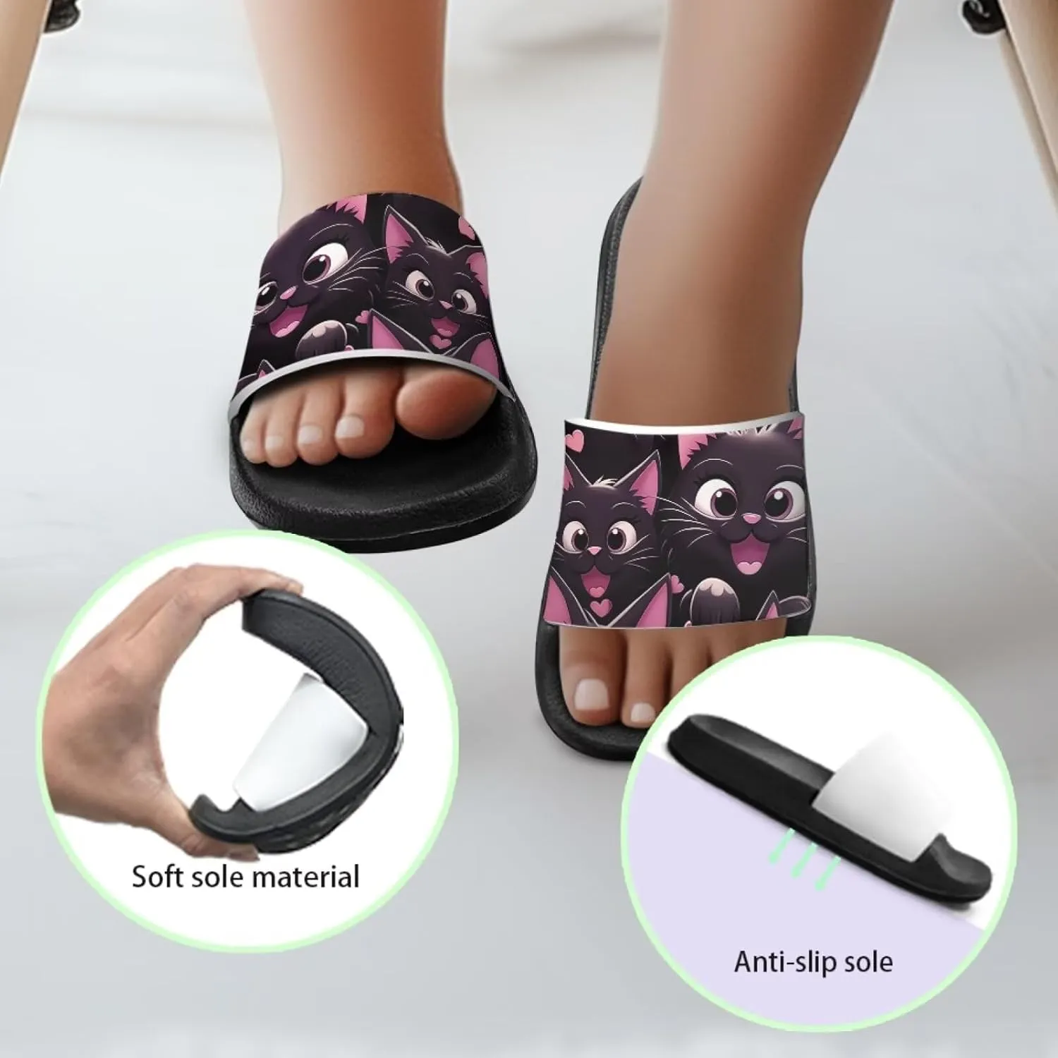 JoyLamoria Animals Design Sandals House Slides Kids Cloud Slippers Cushioned Non Slip Indoor Outdoor Lightweight Open Toe Comfy