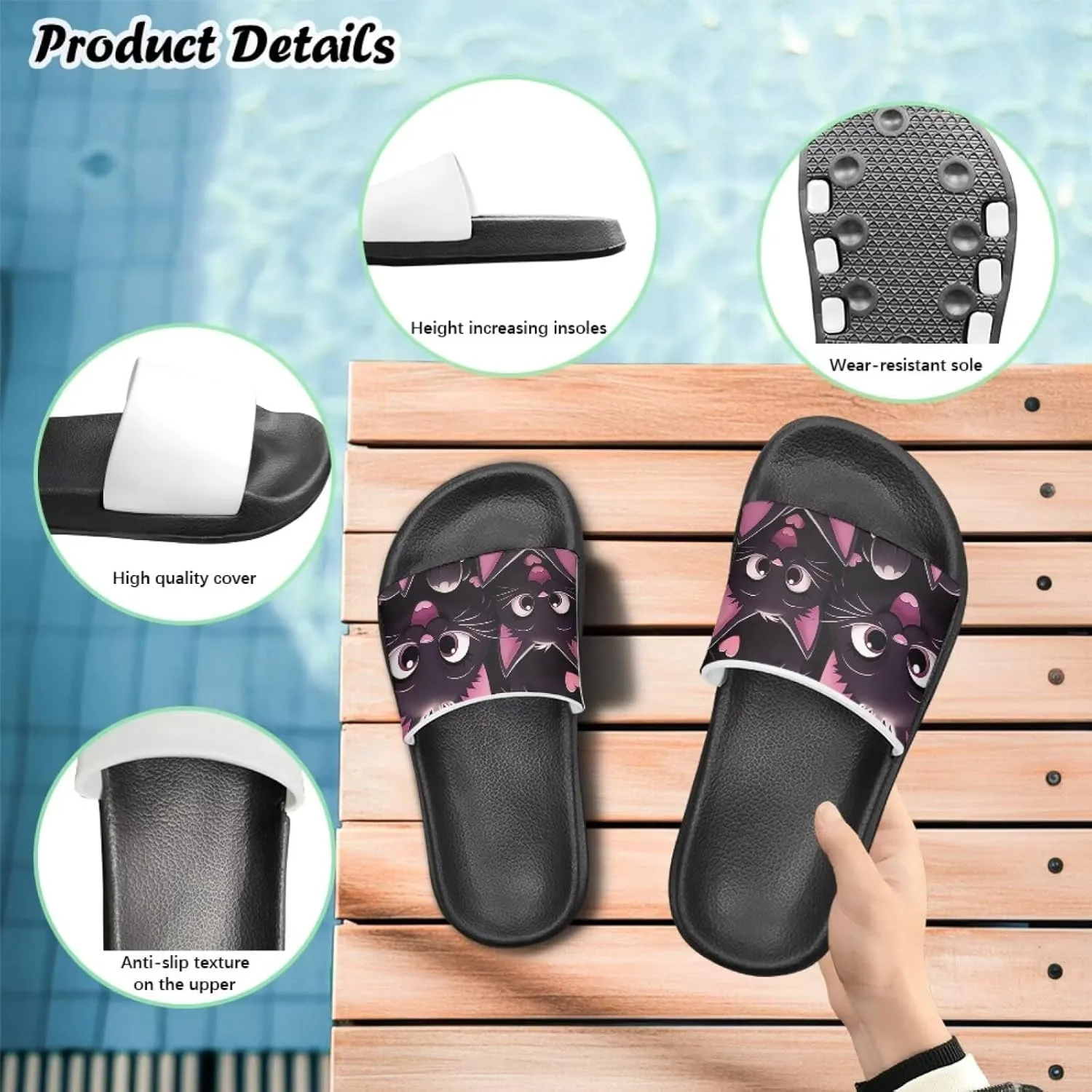 JoyLamoria Animals Design Sandals House Slides Kids Cloud Slippers Cushioned Non Slip Indoor Outdoor Lightweight Open Toe Comfy