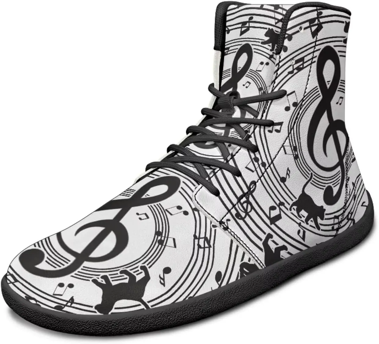 JoyLamoria Skull Rose High Top Sneakers Women Leather Causal Lace Shoes Fashion 2025 Walking Tennis Dress Shoe