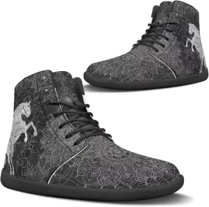 JoyLamoria Skull Rose High Top Sneakers Women Leather Causal Lace Shoes Fashion 2025 Walking Tennis Dress Shoe