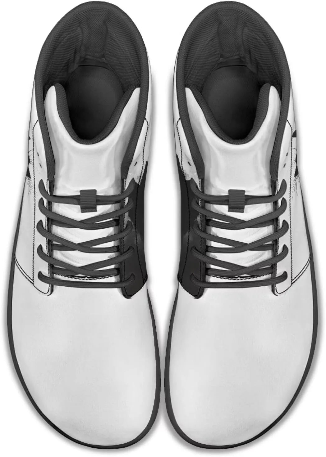 JoyLamoria Unisex High Top Shoes Laces Up Fashion Leather Skate Sneaker Mid Top Barefoot Shoes Lightweight,Marble Print