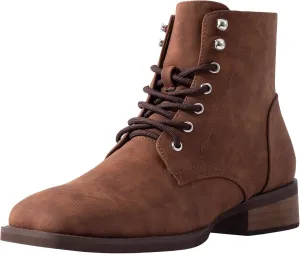 J's.o.l.e Men's Chelsea Dress Boots Square Toe Chukka Ankle Boots for Men Lace Up Business Work Daily Shoes