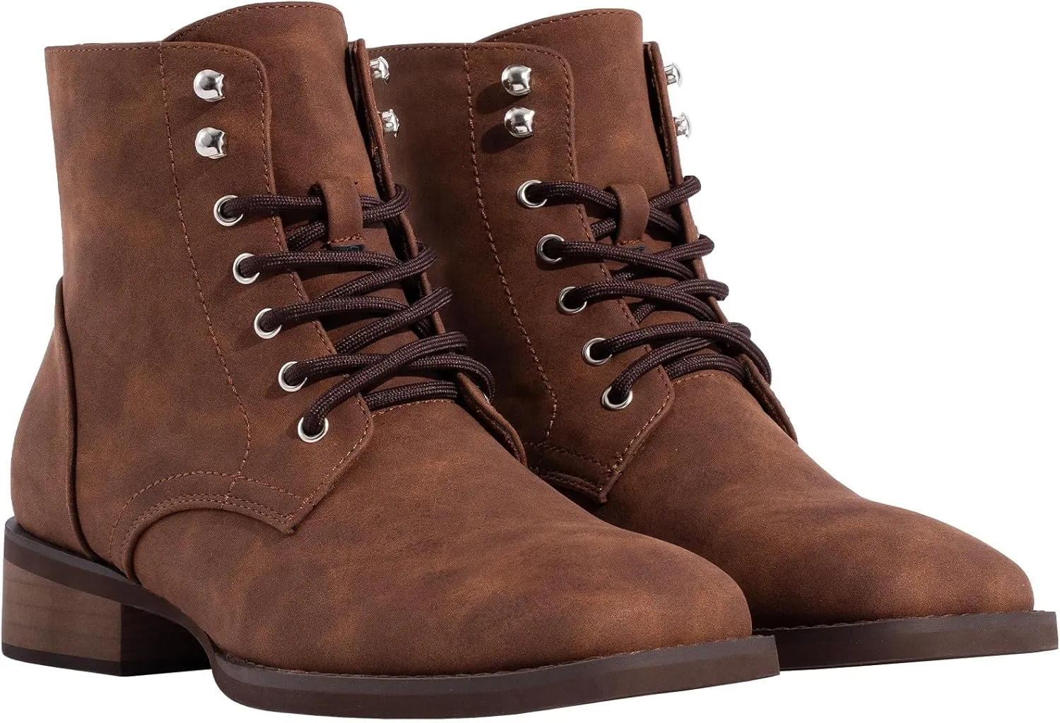 J's.o.l.e Men's Chelsea Dress Boots Square Toe Chukka Ankle Boots for Men Lace Up Business Work Daily Shoes