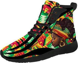 Juneteenth Shoes for Men Women African High Top Sneakers Casual Shoes Gifts for Dad Mom