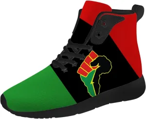 Juneteenth Shoes for Men Women African High Top Sneakers Casual Shoes Gifts for Dad Mom