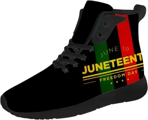 Juneteenth Shoes for Men Women African High Top Sneakers Casual Shoes Gifts for Dad Mom