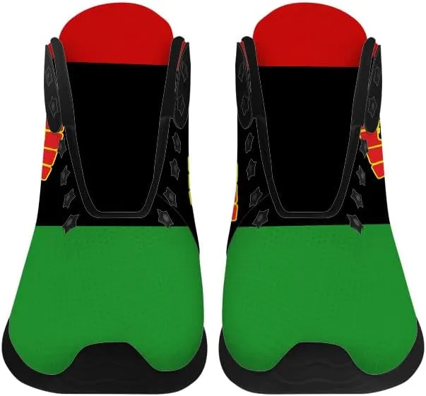 Juneteenth Shoes for Men Women African High Top Sneakers Casual Shoes Gifts for Dad Mom