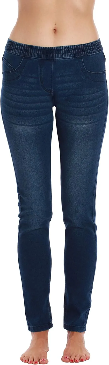 Just Love Denim Jeggings for Women with Pockets Comfortable Stretch Jeans Leggings