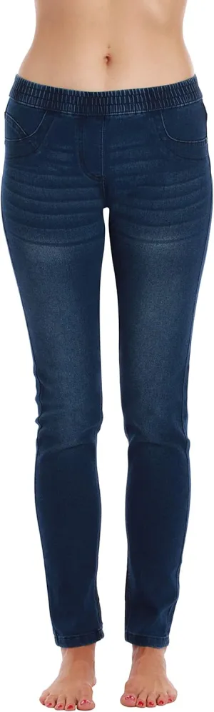 Just Love Denim Jeggings for Women with Pockets Comfortable Stretch Jeans Leggings