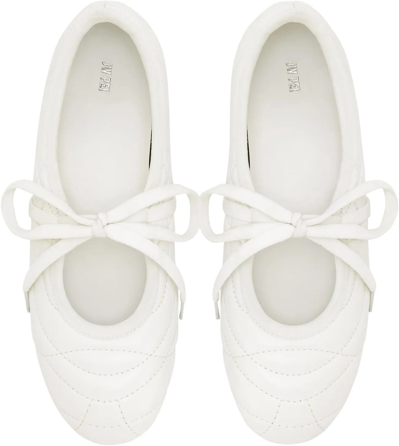JW PEI Women's Erika Topstitching lace-up Ballet Flats