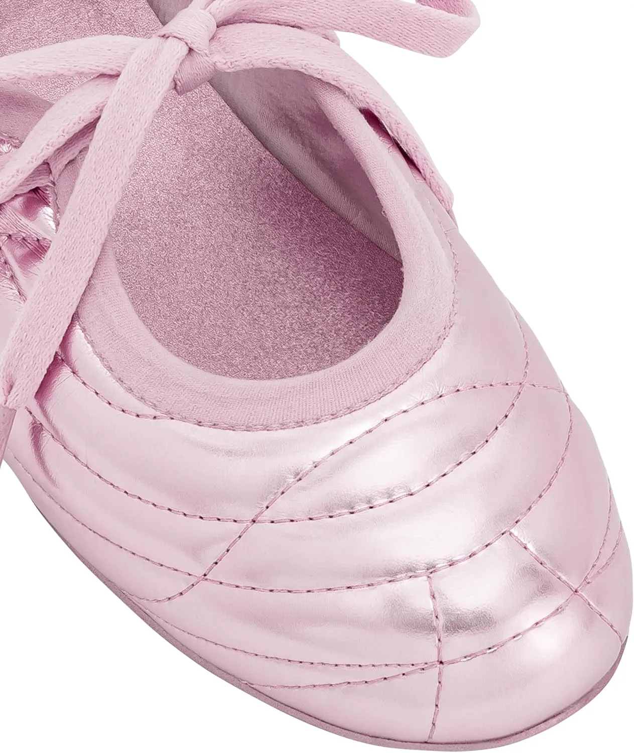 JW PEI Women's Erika Topstitching lace-up Ballet Flats