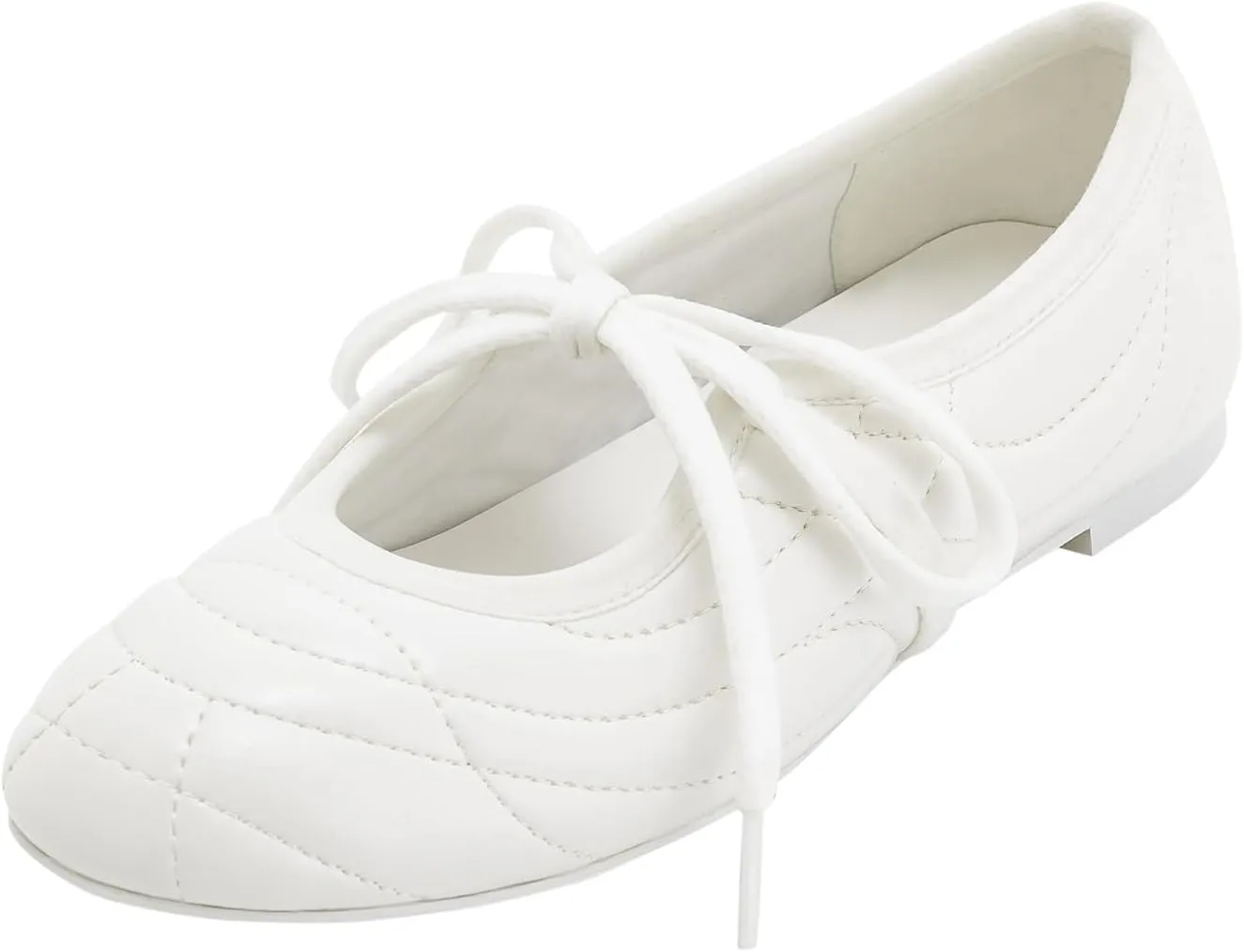 JW PEI Women's Erika Topstitching lace-up Ballet Flats