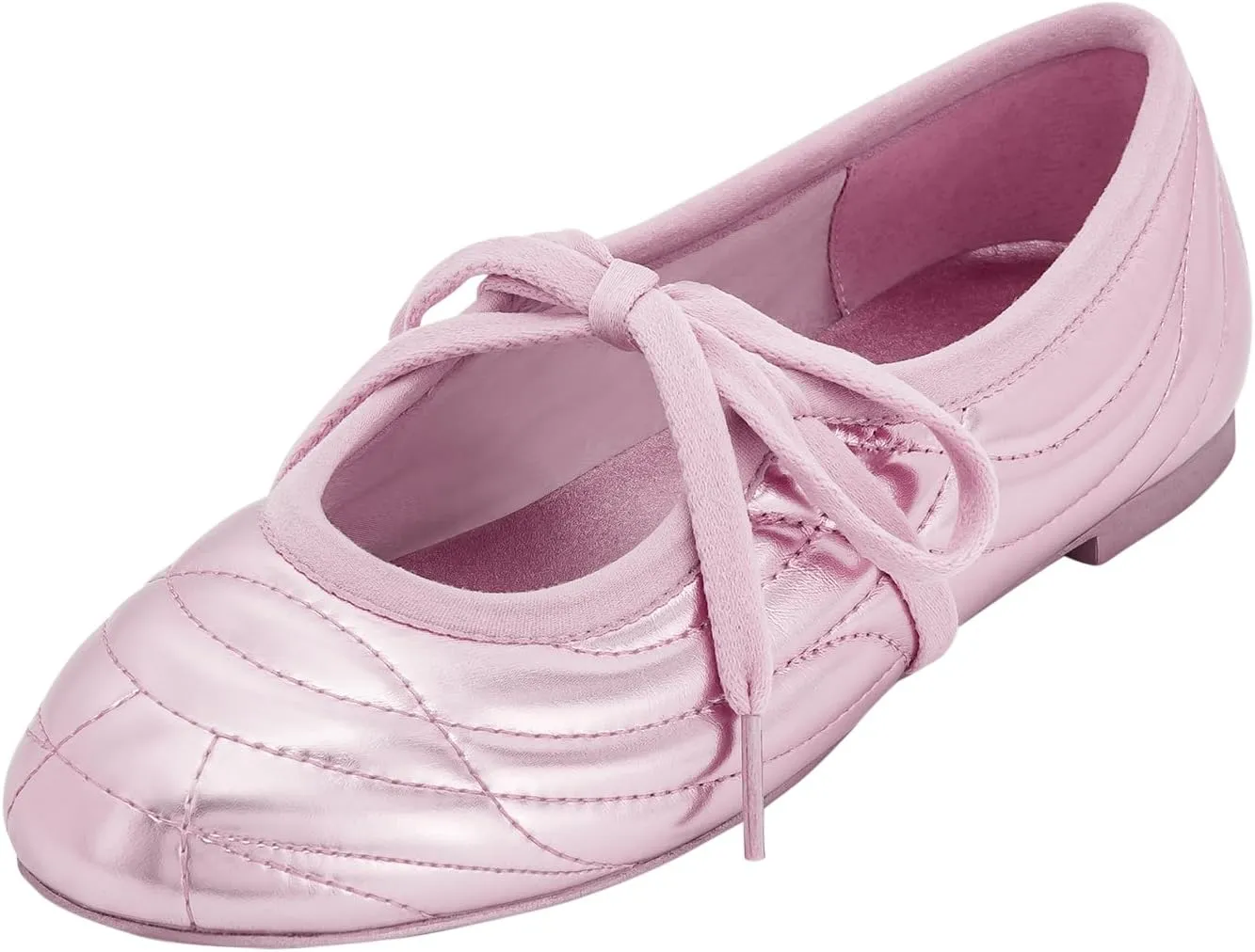 JW PEI Women's Erika Topstitching lace-up Ballet Flats