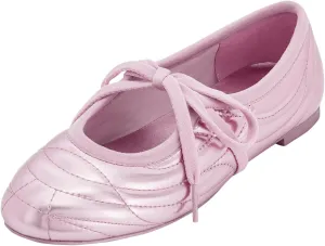 JW PEI Women's Erika Topstitching lace-up Ballet Flats