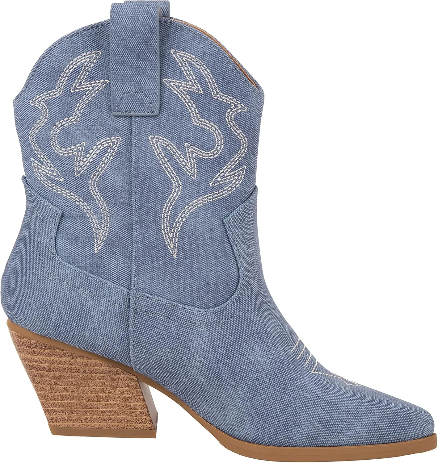 KAYDAY Womens Cowboy Boots Western Ankle Pointed Toe Short Cowgirl Booties MORLEY