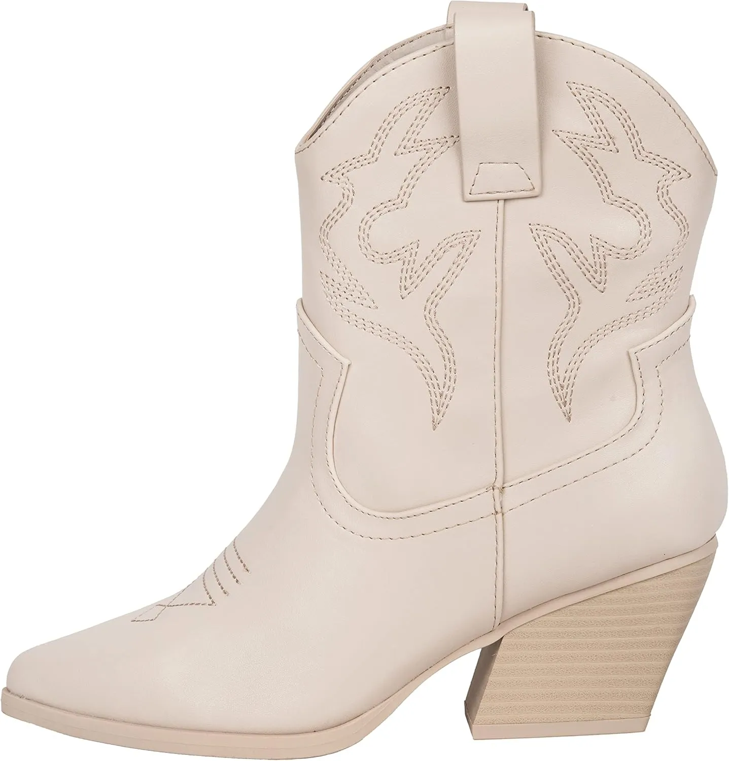 KAYDAY Womens Cowboy Boots Western Ankle Pointed Toe Short Cowgirl Booties MORLEY
