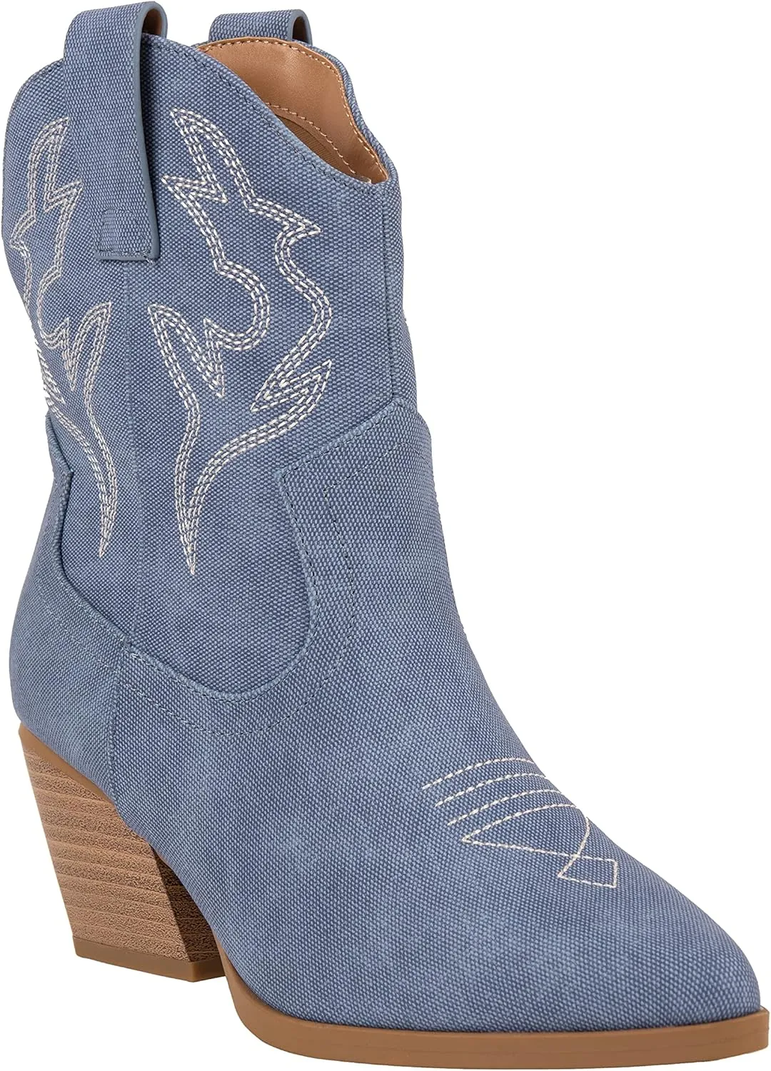 KAYDAY Womens Cowboy Boots Western Ankle Pointed Toe Short Cowgirl Booties MORLEY